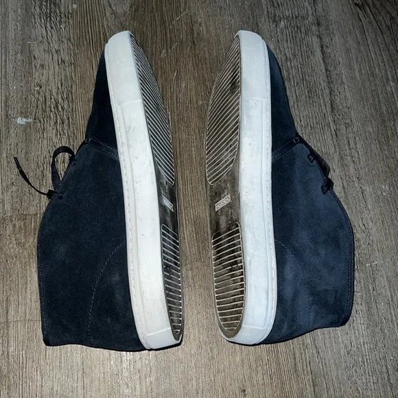 Tory Burch High Top navy Suede Sneakers size 9.5 - Picture 3 of 9